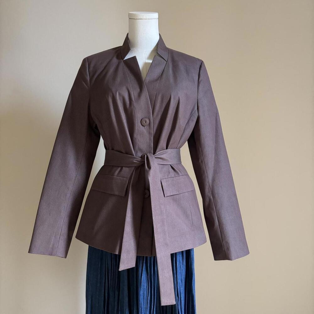 Pendleton Brown Striped Button Up Jacket With Wai… - image 7